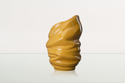 Handmade Cremation Keepsake Urn "Light" - Small Urn | Amber Yellow | Ceramic - Pulvis Art Urns