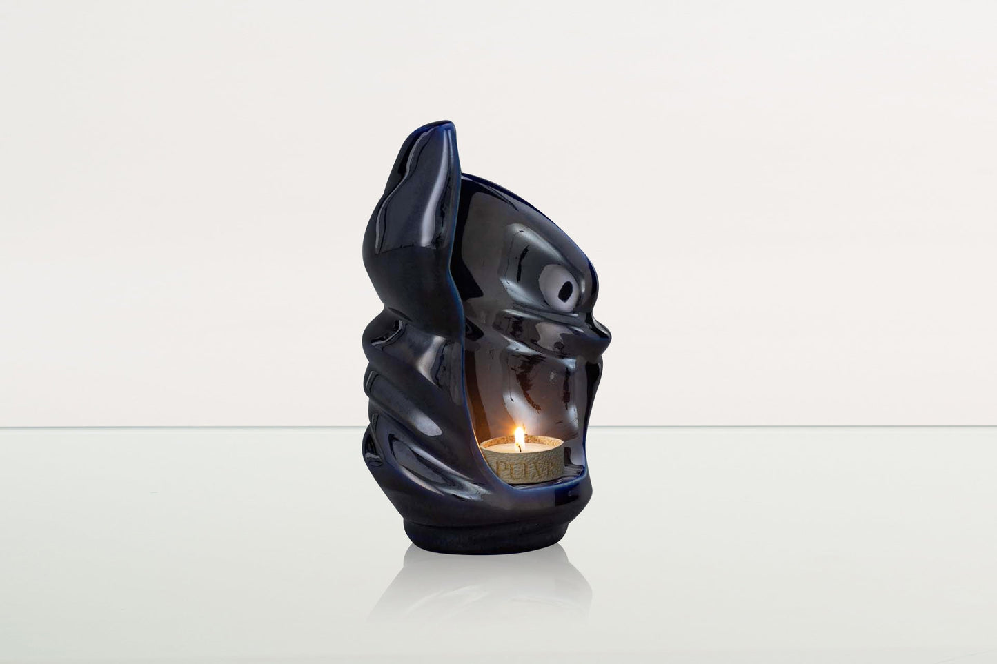 Pulvis Art Urns Keepsake Urn Handmade Cremation Keepsake Urn "Light" - Small Urn | Cobalt Metallic | Ceramic