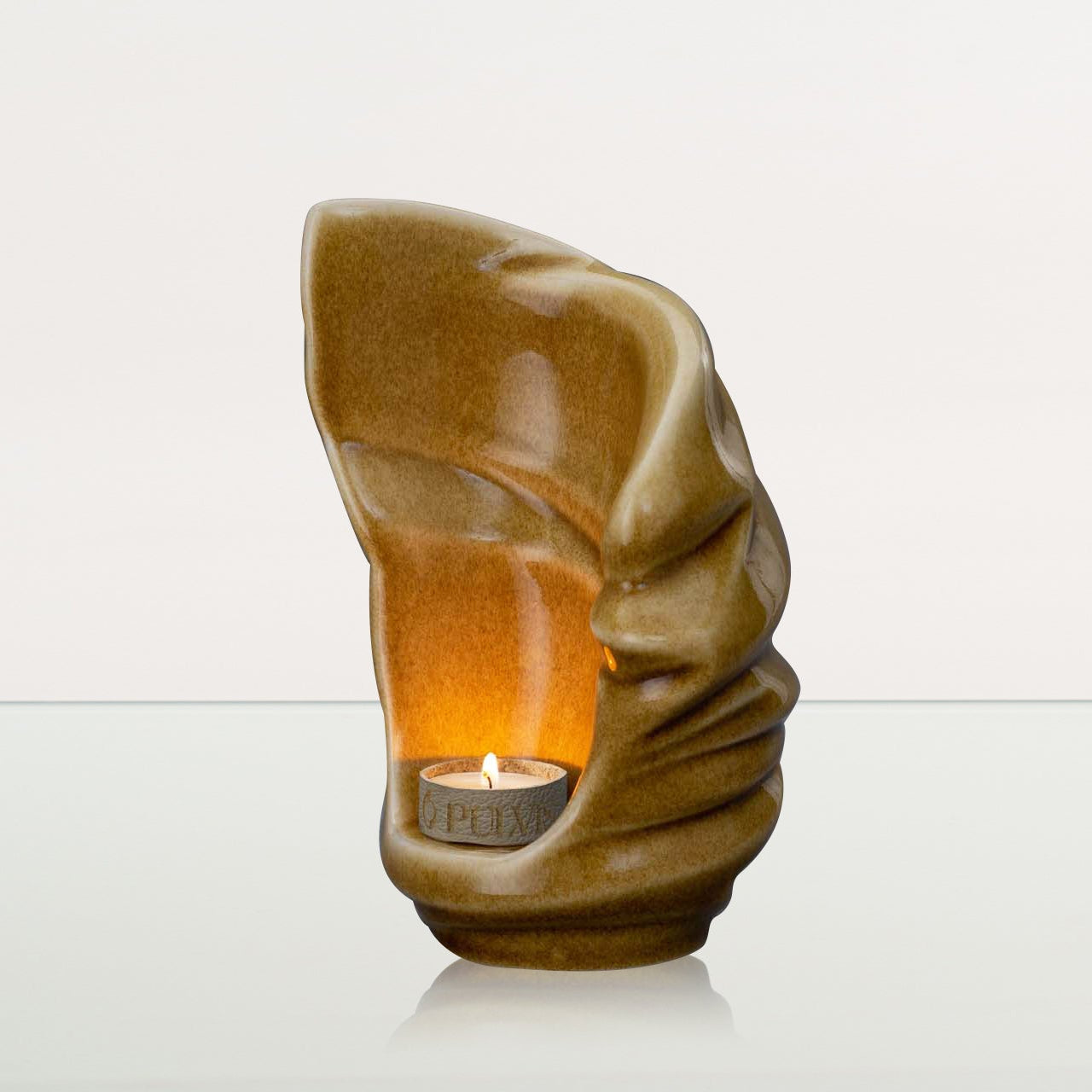 Handmade Cremation Keepsake Urn "Light" - Small Urn | Dark Sand | Ceramic - Pulvis Art Urns