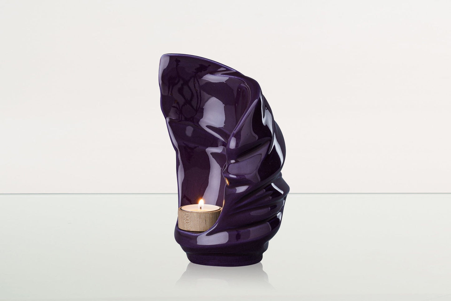 Pulvis Art Urns Keepsake Urn Handmade Cremation Keepsake Urn "Light" - Small Urn | Violet | Ceramic