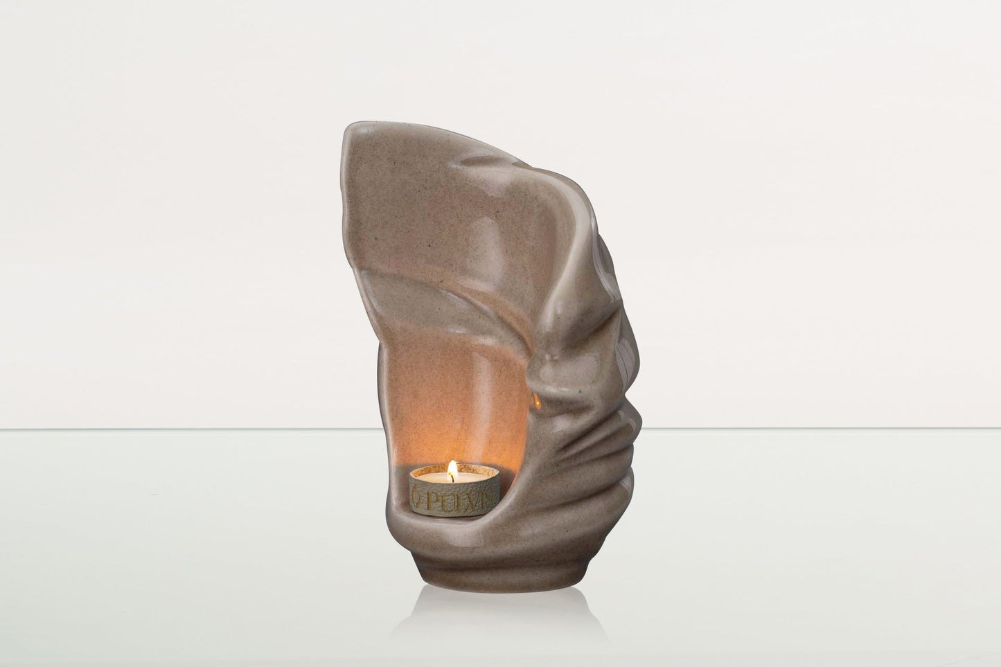 
                  
                    Pulvis Art Urns Keepsake Urn Handmade Cremation Keepsake Urn "Light" - Small Urns | Beige Grey | Ceramic
                  
                