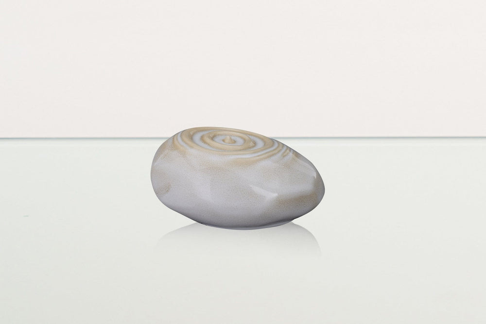 Pulvis Art Urns Keepsake Urn Handmade Cremation Keepsake Urn "Resonance" - Small | Beige Melange | Ceramic