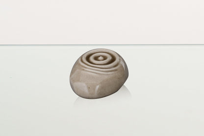 Handmade Cremation Keepsake Urn "Resonance" - Small Urn | Beige Grey | Ceramic - Pulvis Art Urns