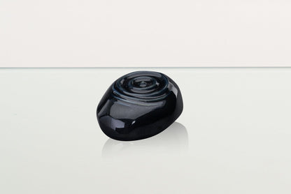 Handmade Cremation Keepsake Urn "Resonance" - Small Urn | Black Gloss Melange | Ceramic - Pulvis Art Urns