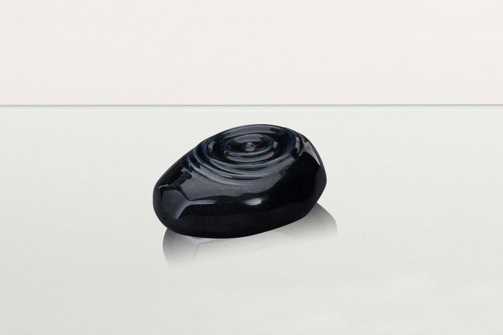 
                  
                    Pulvis Art Urns Keepsake Urn Handmade Cremation Keepsake Urn "Resonance" - Small Urn | Black Gloss Melange | Ceramic
                  
                