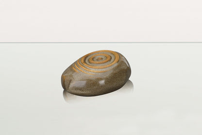 Handmade Cremation Keepsake Urn "Resonance" - Small Urn | Brown Melange | Ceramic - Pulvis Art Urns