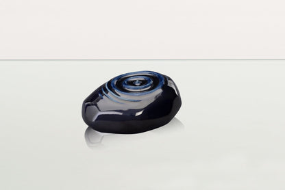 Handmade Cremation Keepsake Urn "Resonance" - Small Urn | Cobalt Metallic | Ceramic - Pulvis Art Urns