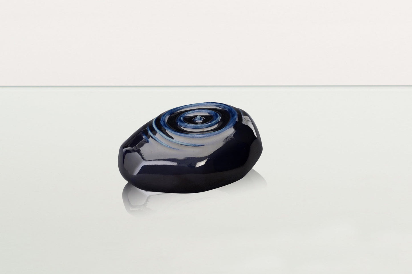 Pulvis Art Urns Keepsake Urn Handmade Cremation Keepsake Urn "Resonance" - Small Urn | Cobalt Metallic | Ceramic