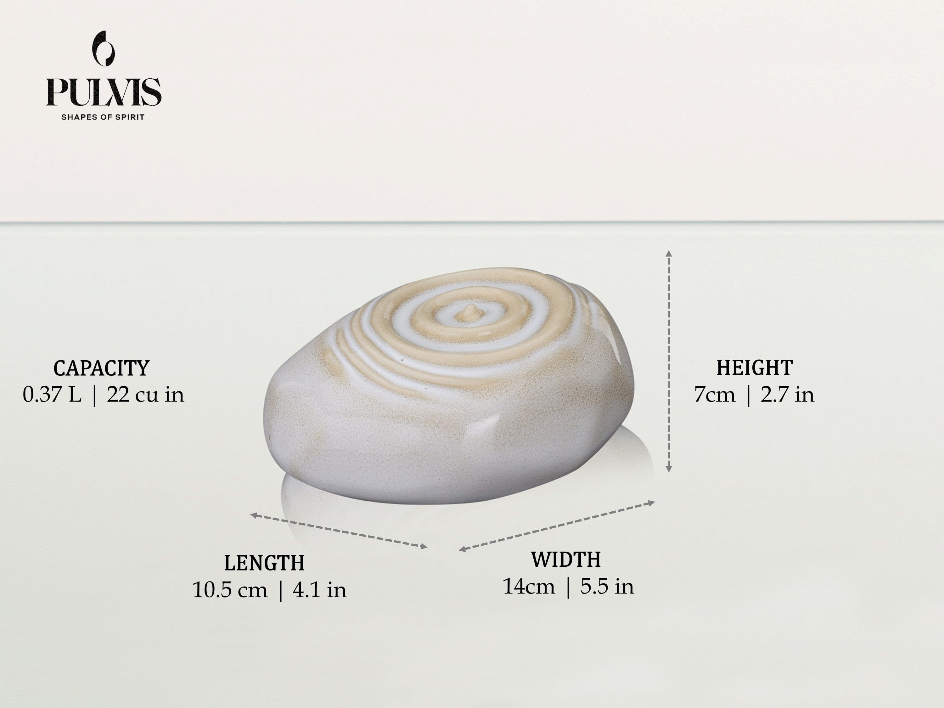 Pulvis Art Urns Keepsake Urn Handmade Cremation Keepsake Urn "Resonance" - Small Urn | Oxide Green | Ceramic