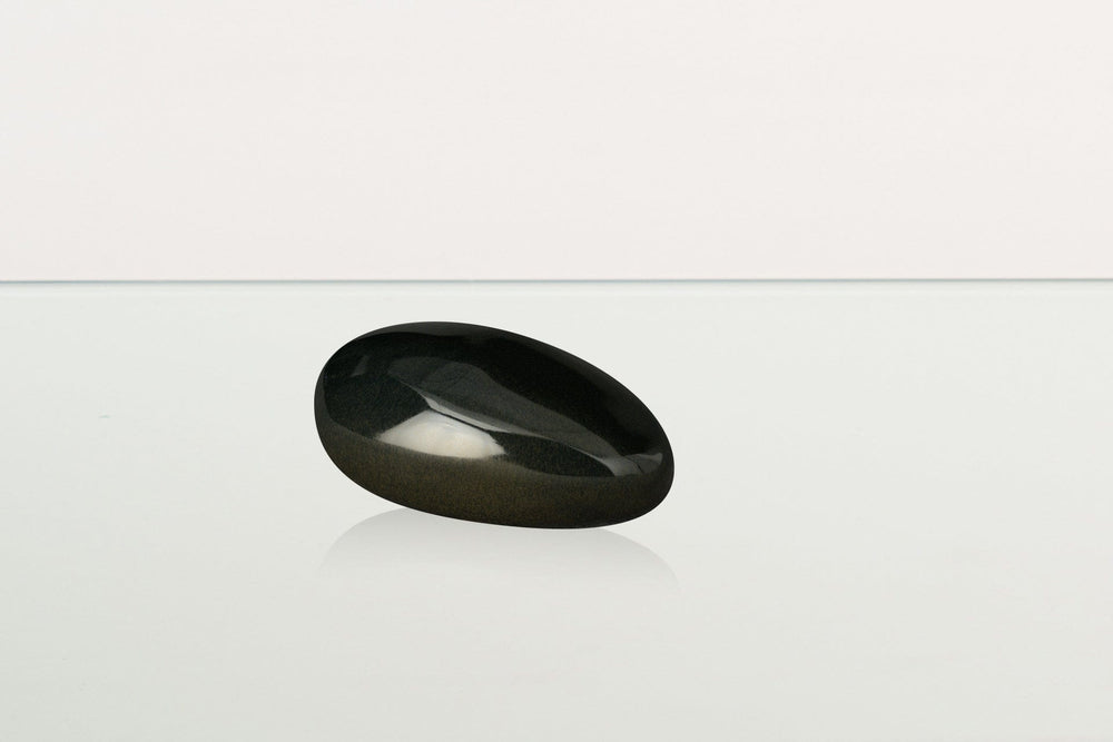 Pulvis Art Urns Keepsake Urn Handmade Cremation Keepsake Urn "Stone" - Small Urn | Black Gloss | Ceramic