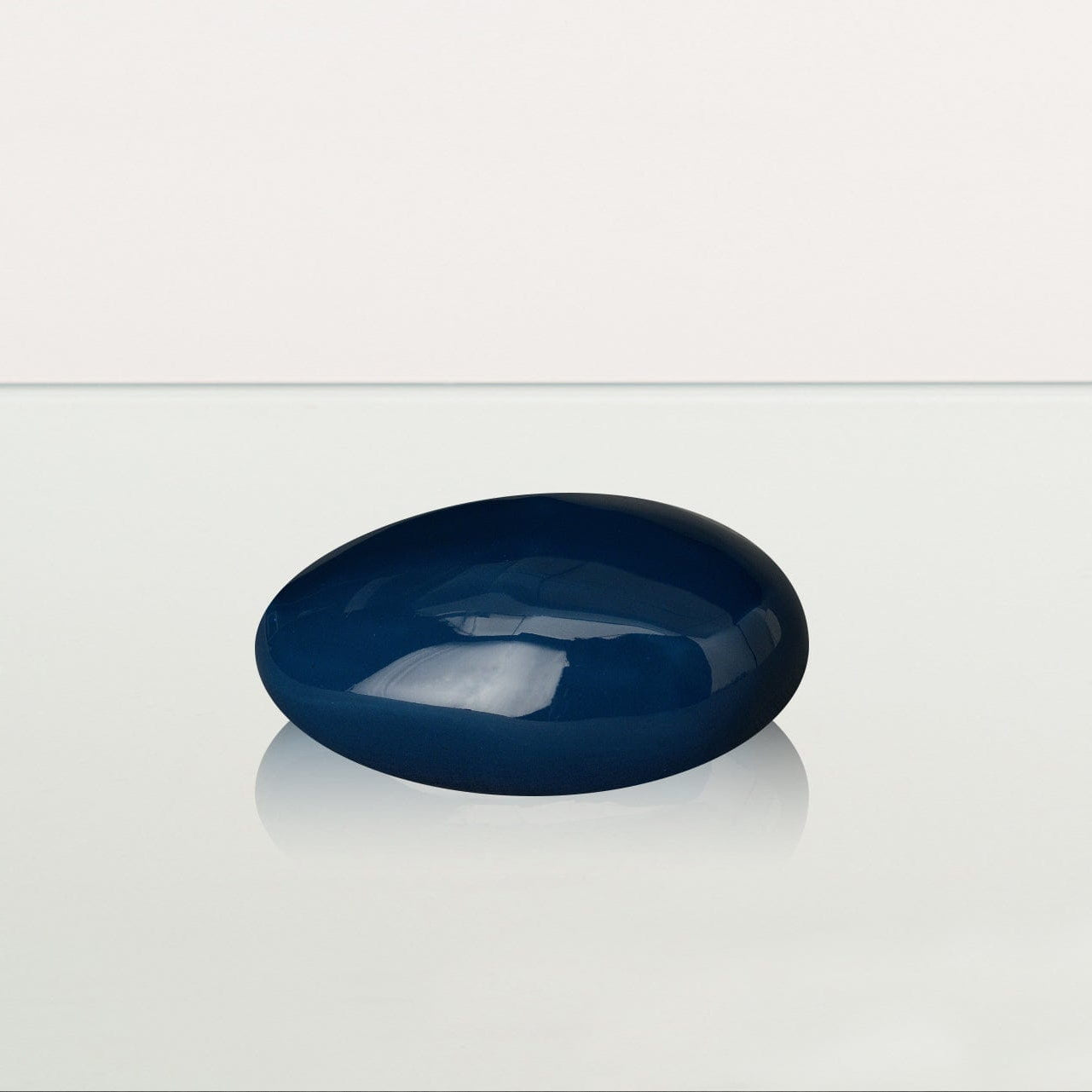 Handmade Cremation Keepsake Urn "Stone" - Small Urn | Light Cobalt | Ceramic - Pulvis Art Urns