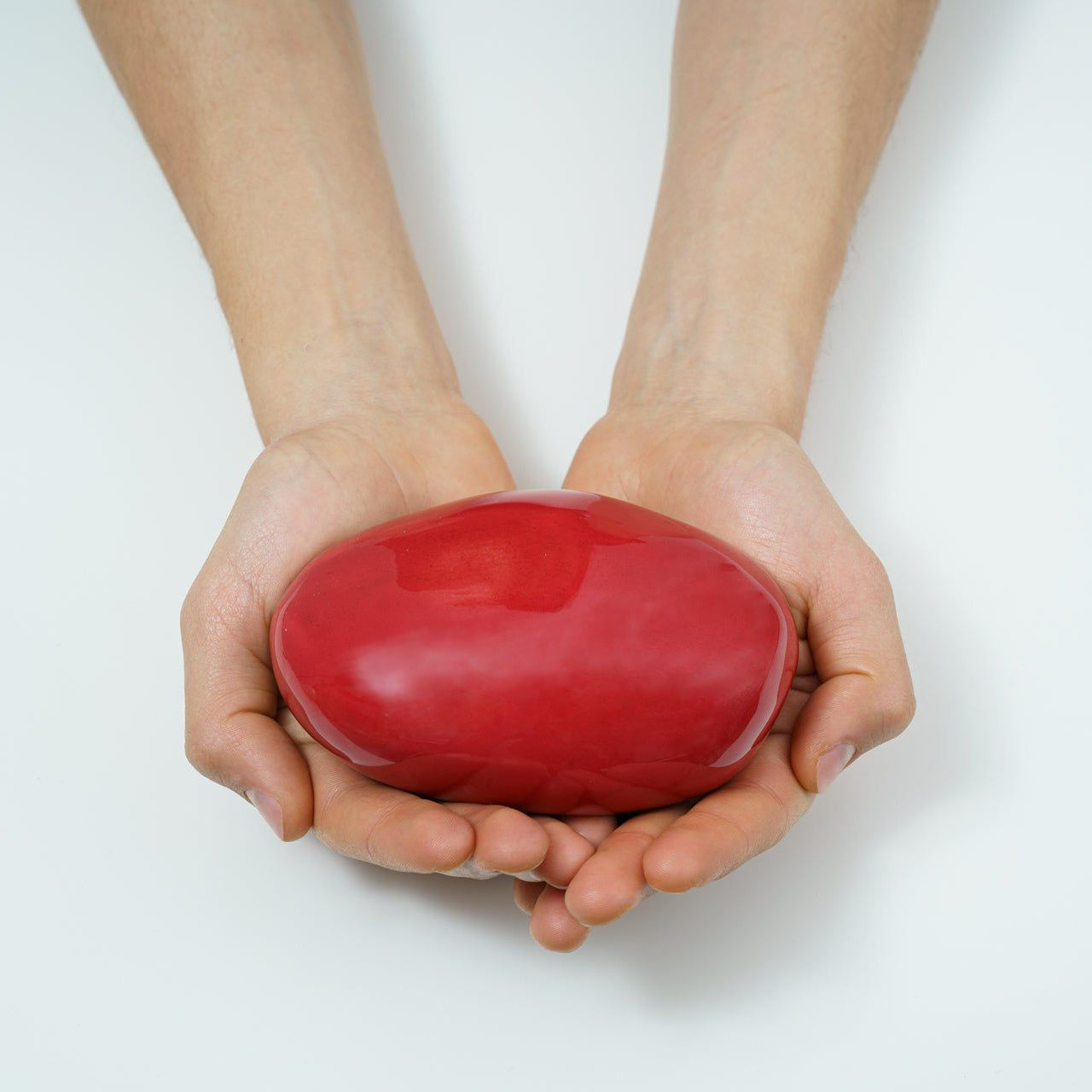 Handmade Cremation Keepsake Urn "Stone" - Small | Cobalt Metallic | Ceramic Urn - Pulvis Art Urns