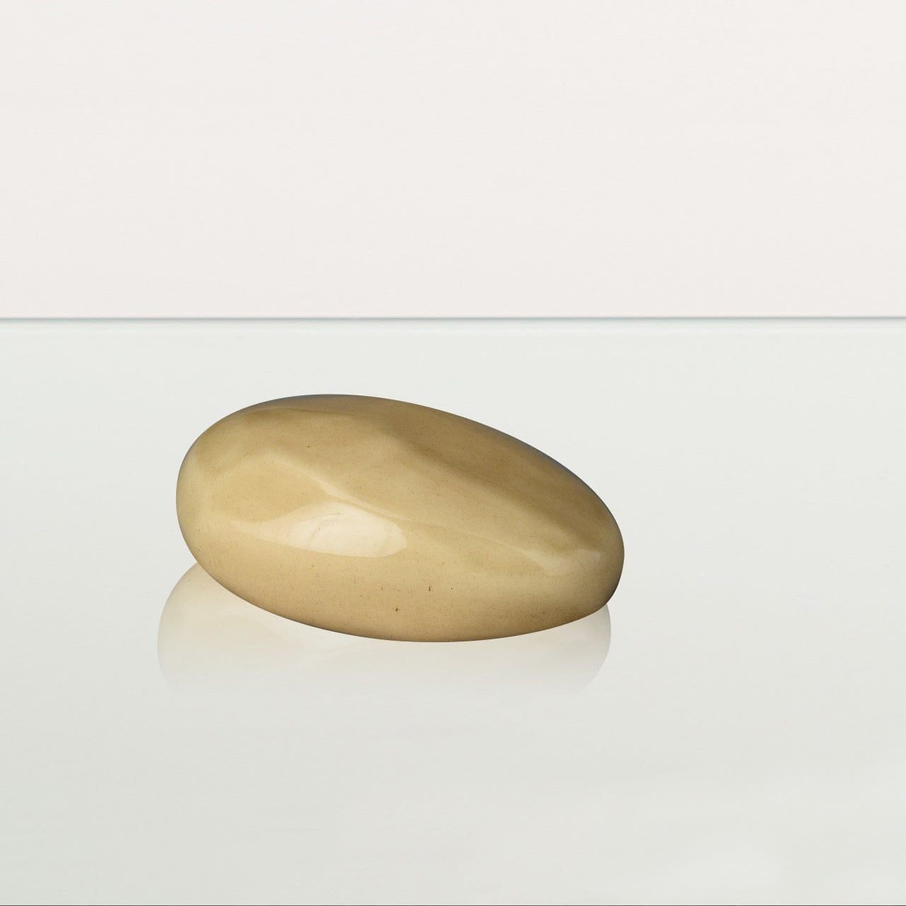 Handmade Cremation Keepsake Urn "Stone" - Small Urn | Light Sand | Ceramic - Pulvis Art Urns