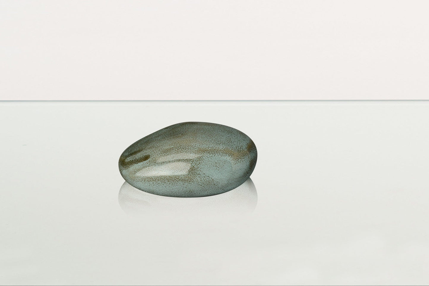 
                  
                    Pulvis Art Urns Keepsake Urn Handmade Cremation Keepsake Urn "Stone" - Small Urn | Oily Green Melange | Ceramic
                  
                