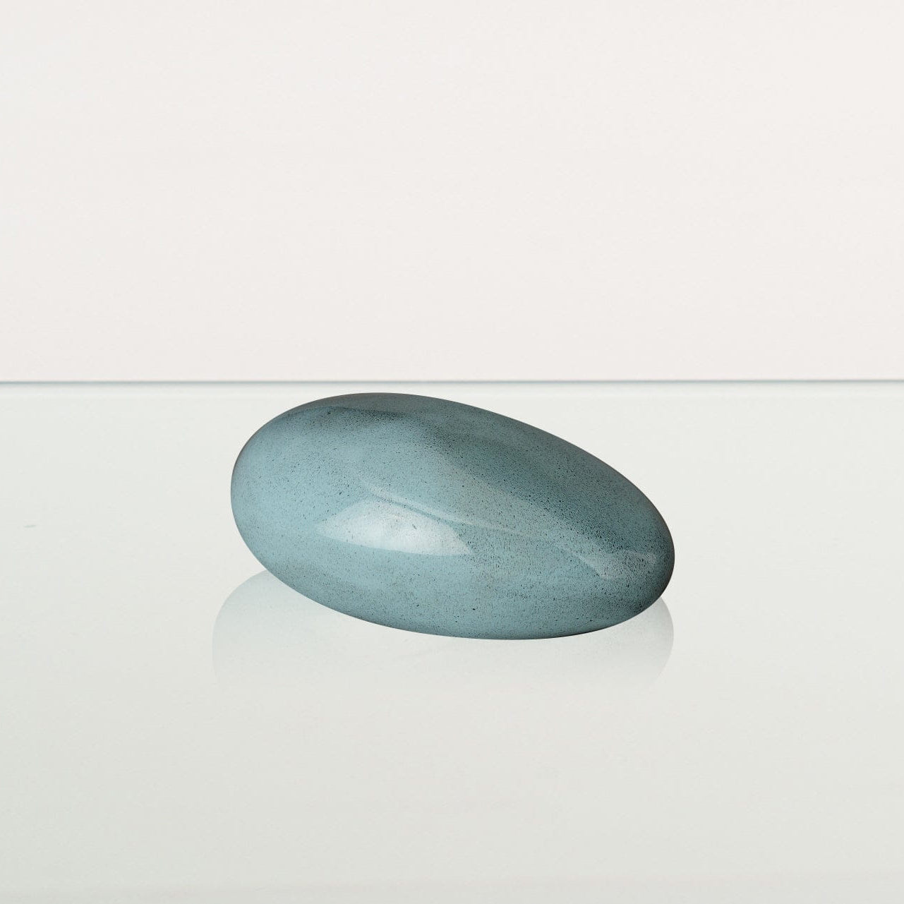 Handmade Cremation Keepsake Urn "Stone" - Small Urn | Oxide Green Melange | Ceramic - Pulvis Art Urns