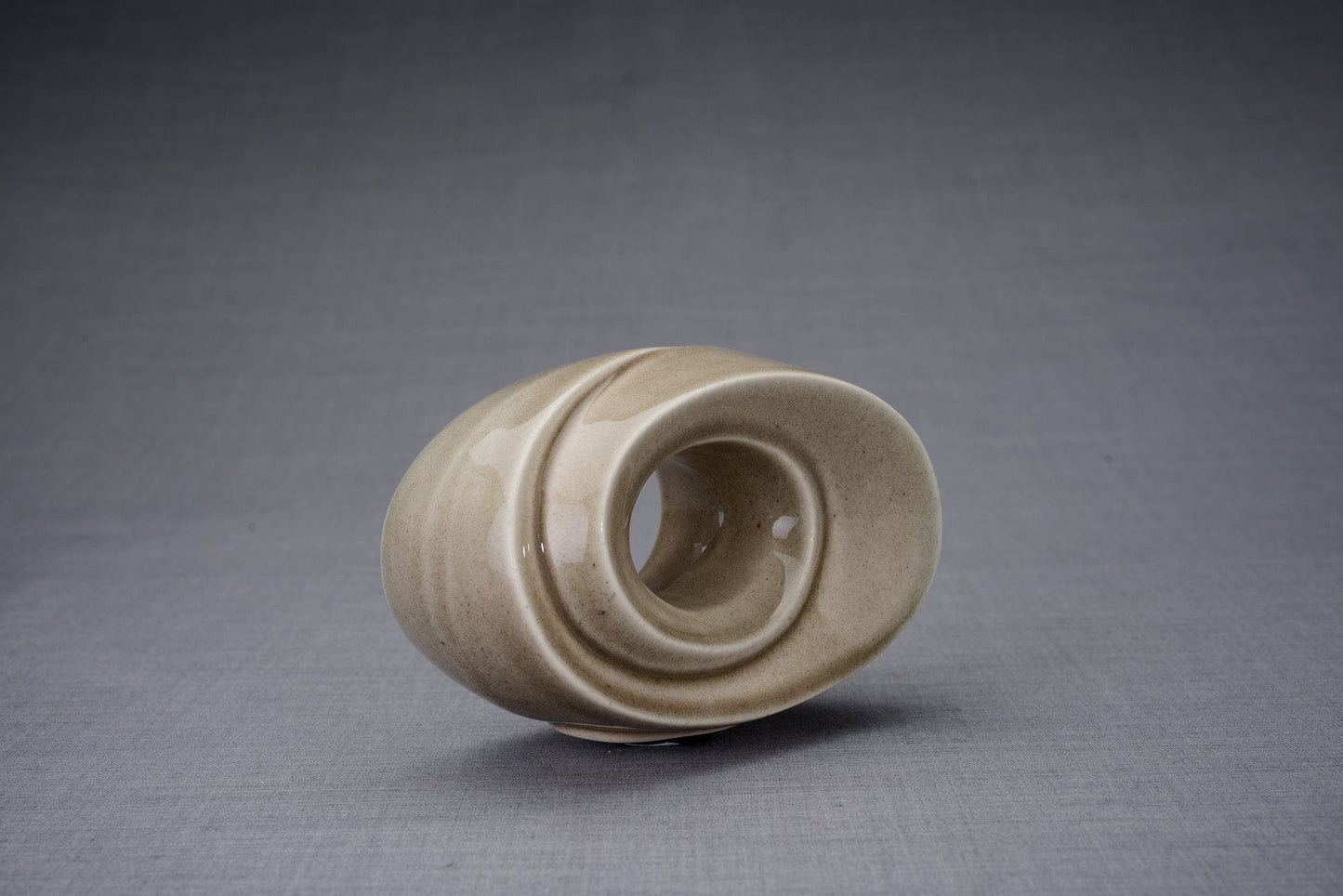 
                  
                    Pulvis Art Urns Keepsake Urn Handmade Cremation Keepsake Urn "The Passage" - Small | Beige Grey | Ceramic
                  
                