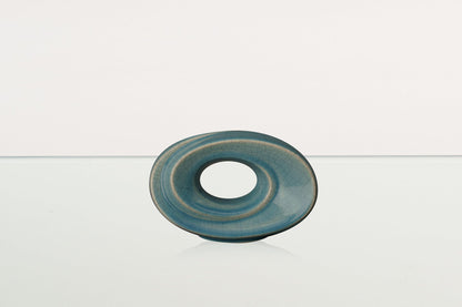 Handmade Cremation Keepsake Urn "The Passage" - Small Urn | Blue Craquelure - Pulvis Art Urns