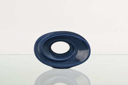 Handmade Cremation Keepsake Urn "The Passage" - Small Urn | Blue Melange | Ceramic - Pulvis Art Urns