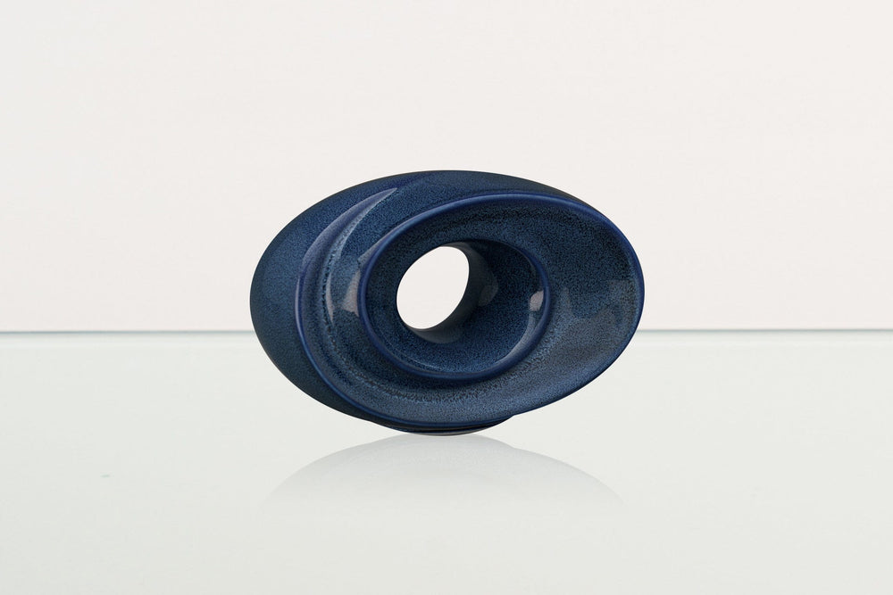 Pulvis Art Urns Keepsake Urn Handmade Cremation Keepsake Urn "The Passage" - Small Urn | Blue Melange | Ceramic