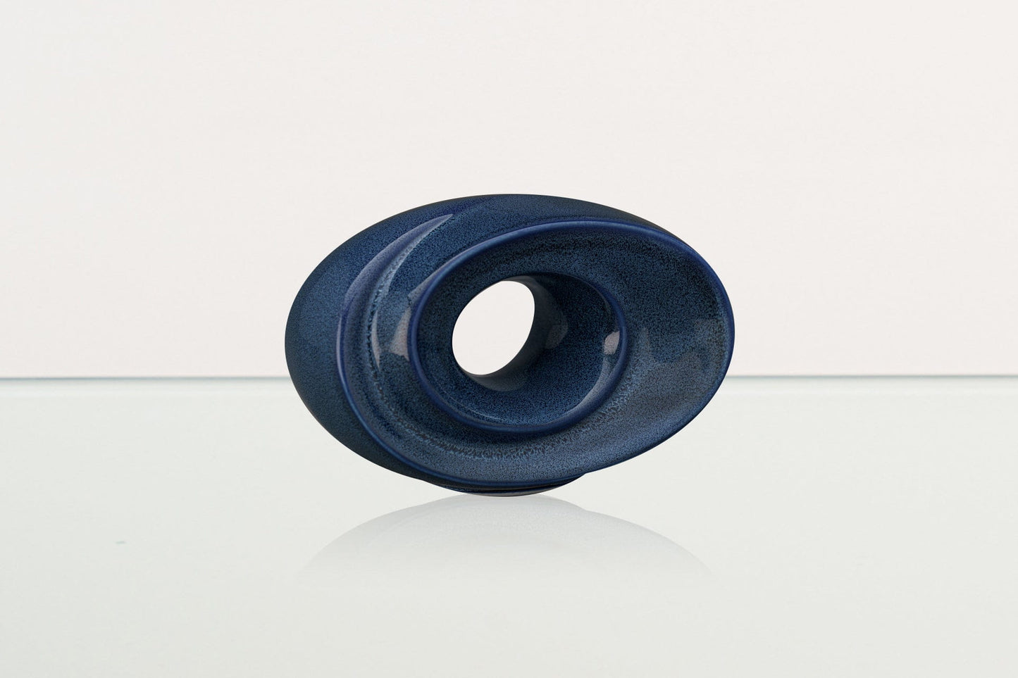 Pulvis Art Urns Keepsake Urn Handmade Cremation Keepsake Urn "The Passage" - Small Urn | Blue Melange | Ceramic