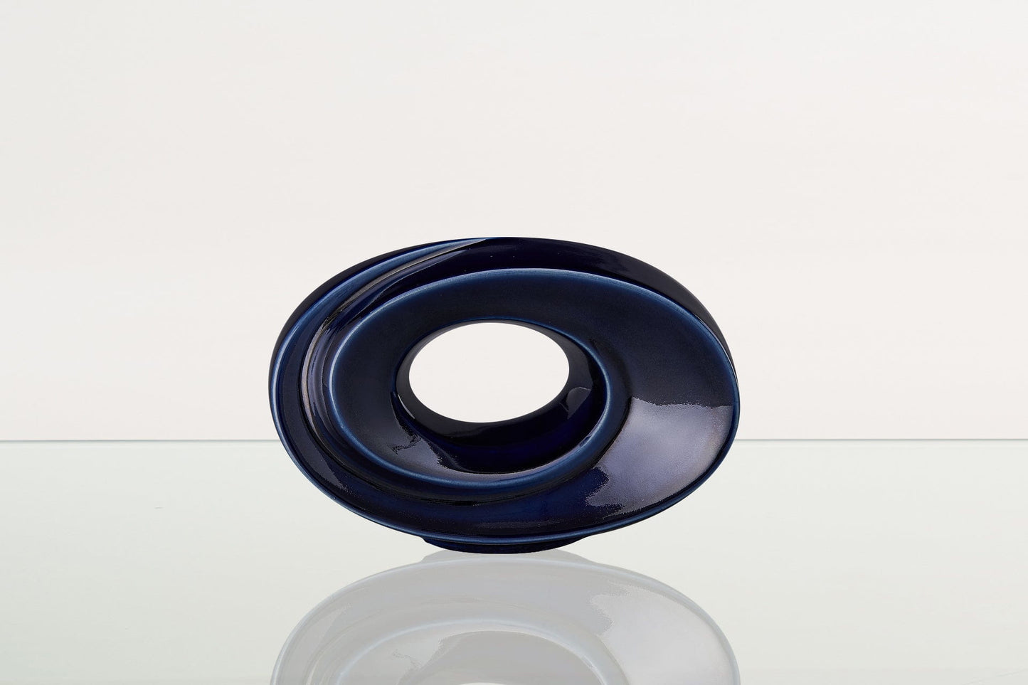 Pulvis Art Urns Keepsake Urn Handmade Cremation Keepsake Urn "The Passage" - Small Urn | Cobalt Metallic | Ceramic