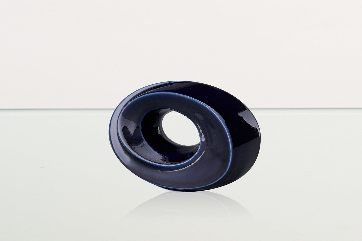 Pulvis Art Urns Keepsake Urn Handmade Cremation Keepsake Urn "The Passage" - Small Urn | Cobalt Metallic | Ceramic