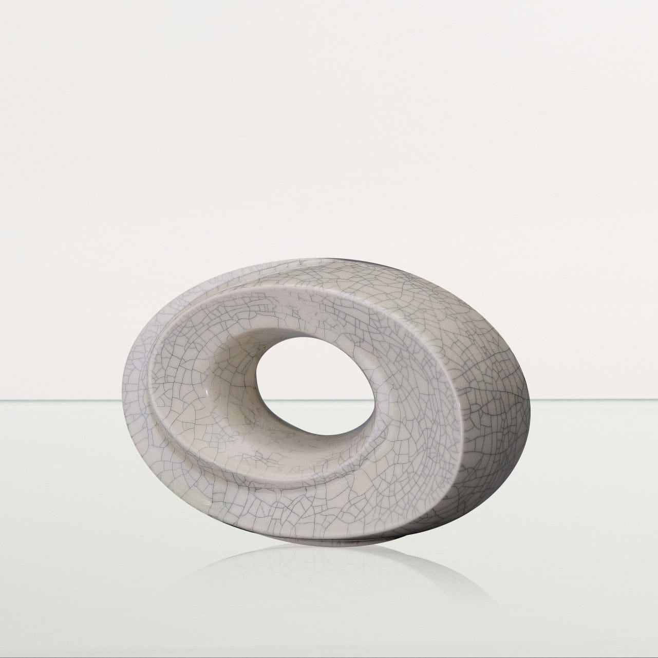 Handmade Cremation Keepsake Urn "The Passage" - Small Urn | Craquelure | Ceramic - Pulvis Art Urns