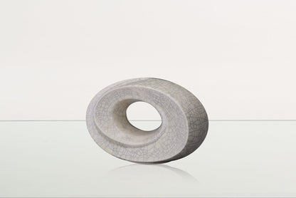 Handmade Cremation Keepsake Urn "The Passage" - Small Urn | Craquelure | Ceramic - Pulvis Art Urns