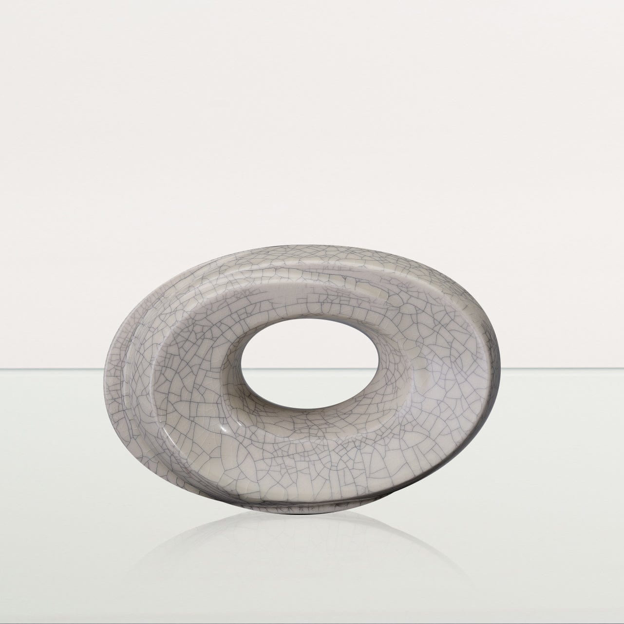 Handmade Cremation Keepsake Urn "The Passage" - Small Urn | Craquelure | Ceramic - Pulvis Art Urns