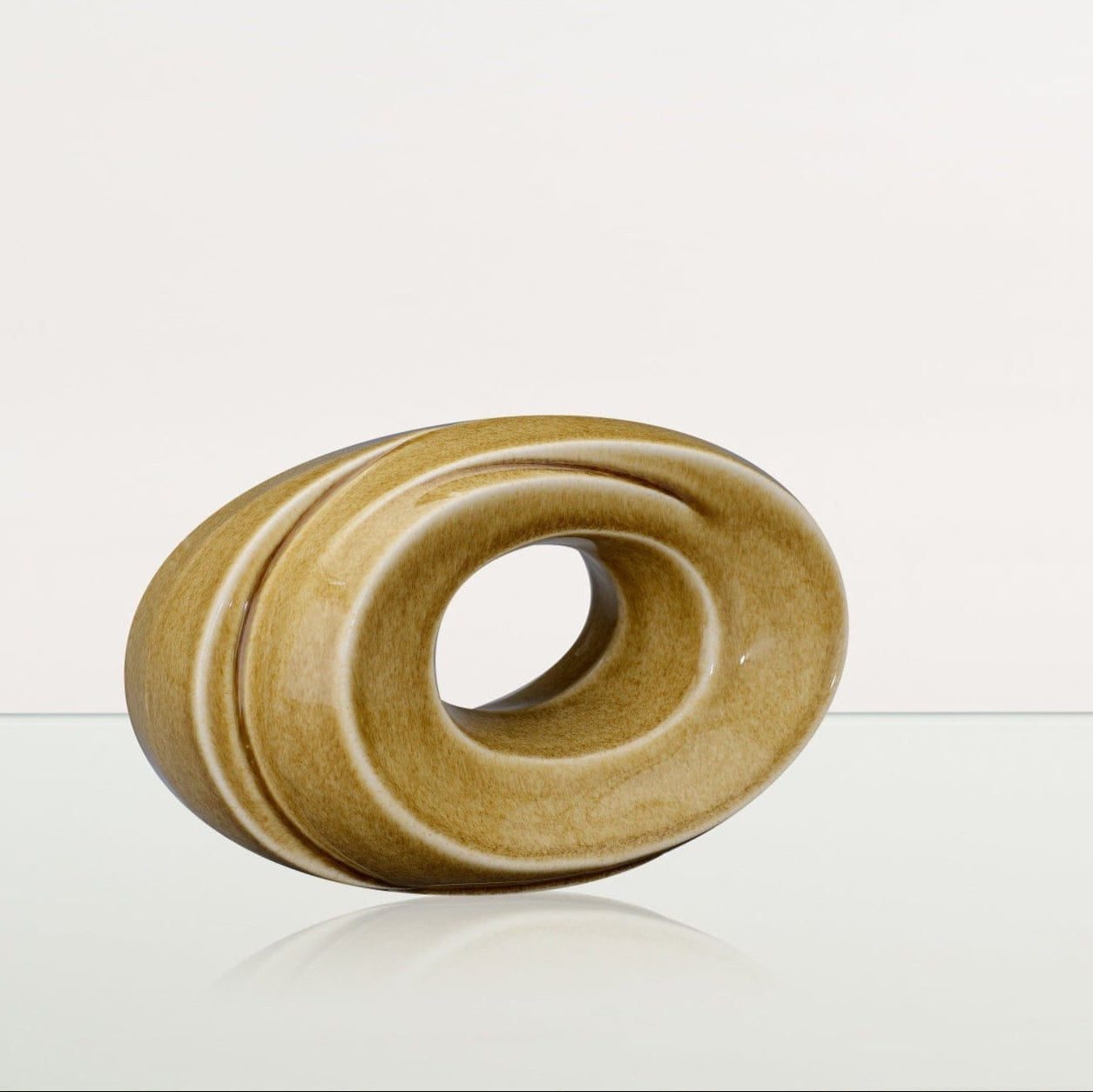 Handmade Cremation Keepsake Urn "The Passage" - Small Urn | Dark Sand | Ceramic - Pulvis Art Urns