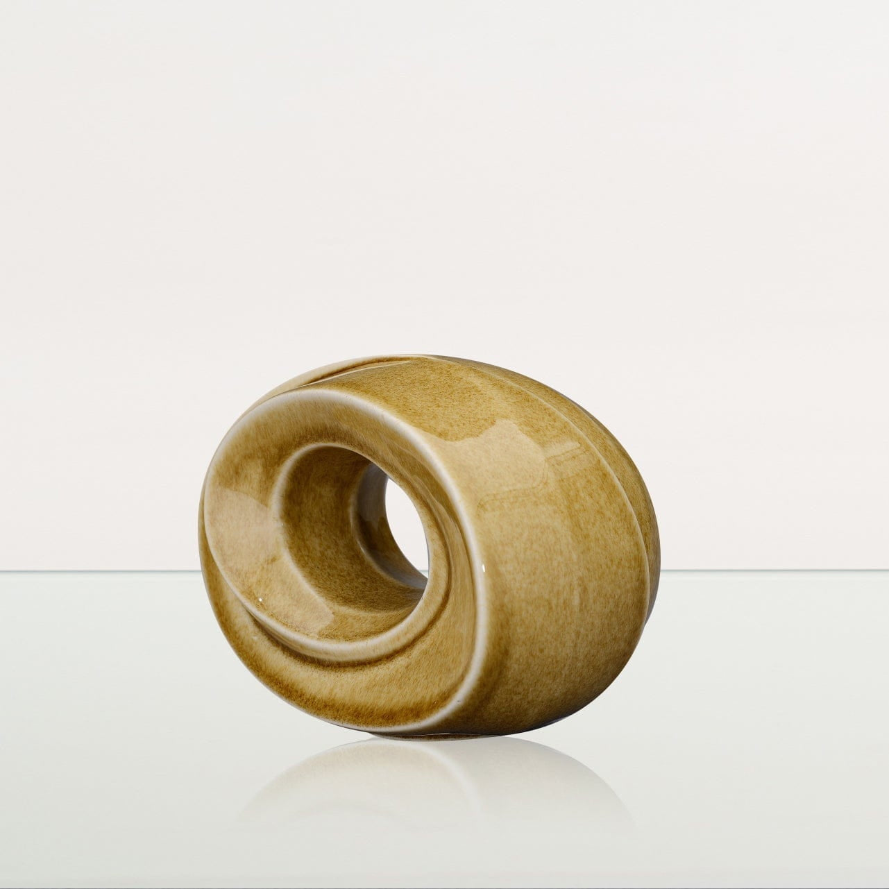 Handmade Cremation Keepsake Urn "The Passage" - Small Urn | Dark Sand | Ceramic - Pulvis Art Urns