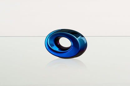 Handmade Cremation Keepsake Urn "The Passage" - Small Urn | Glossy Blue - Pulvis Art Urns