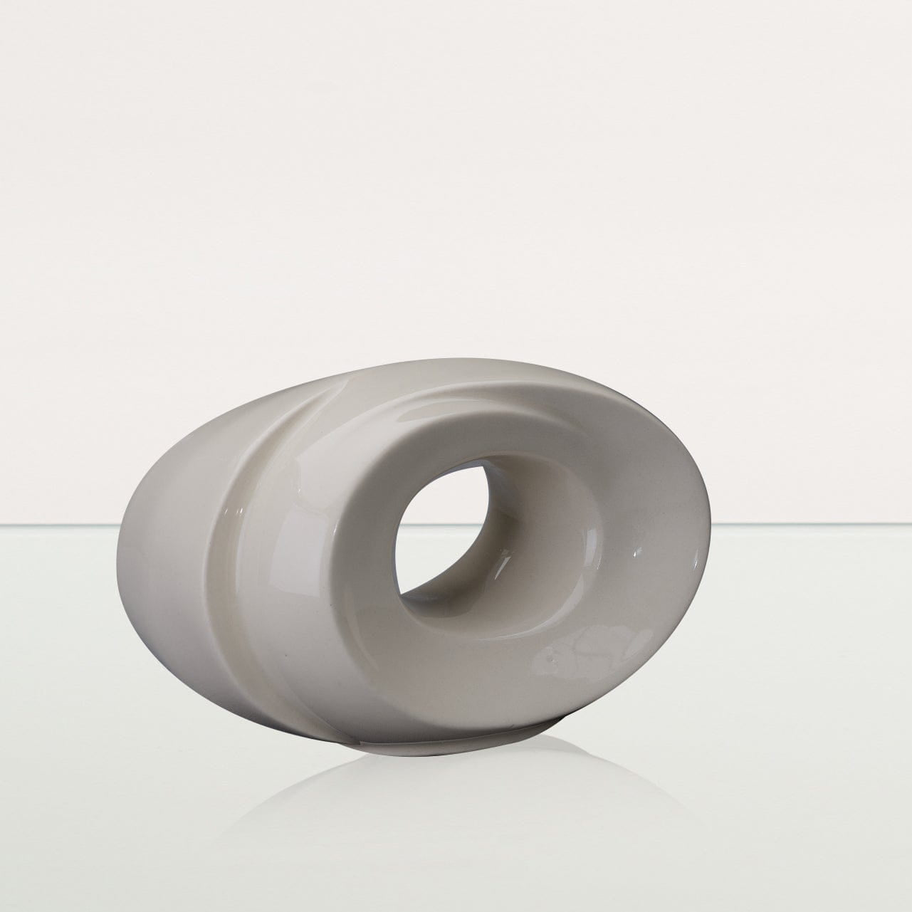 Pulvis Art Urns Keepsake Urn Handmade Cremation Keepsake Urn "The Passage" - Small Urn | Off-white | Ceramic