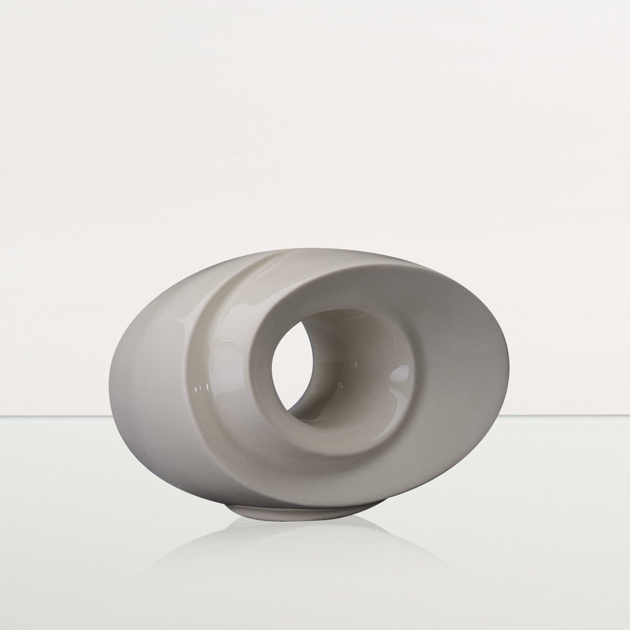 Pulvis Art Urns Keepsake Urn Handmade Cremation Keepsake Urn "The Passage" - Small Urn | Off-white | Ceramic