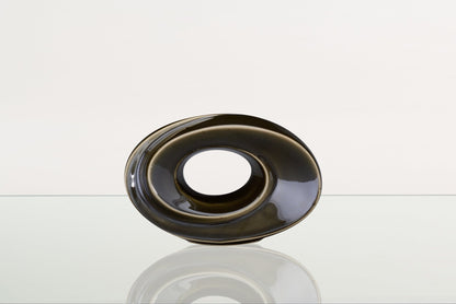 Handmade Cremation Keepsake Urn "The Passage" - Small Urn | Oily Green | Ceramic - Pulvis Art Urns