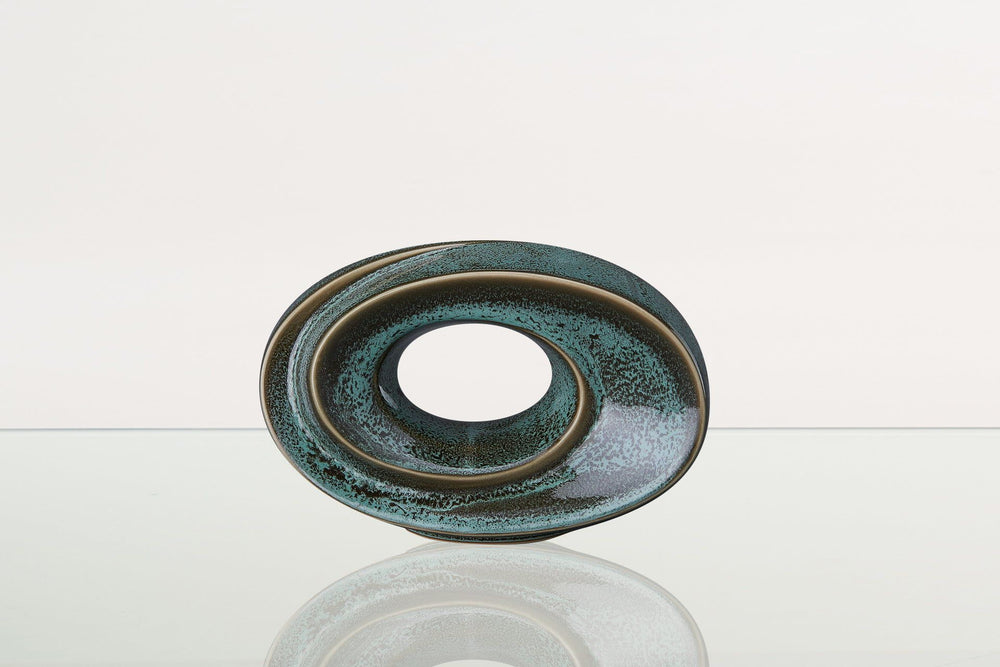 
                  
                    Pulvis Art Urns Keepsake Urn Handmade Cremation Keepsake Urn "The Passage" - Small Urn | Oily Green Melange
                  
                