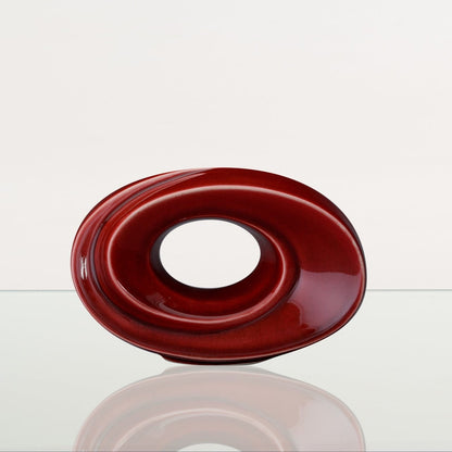 Handmade Cremation Keepsake Urn "The Passage" - Small Urn | Red | Ceramic - Pulvis Art Urns