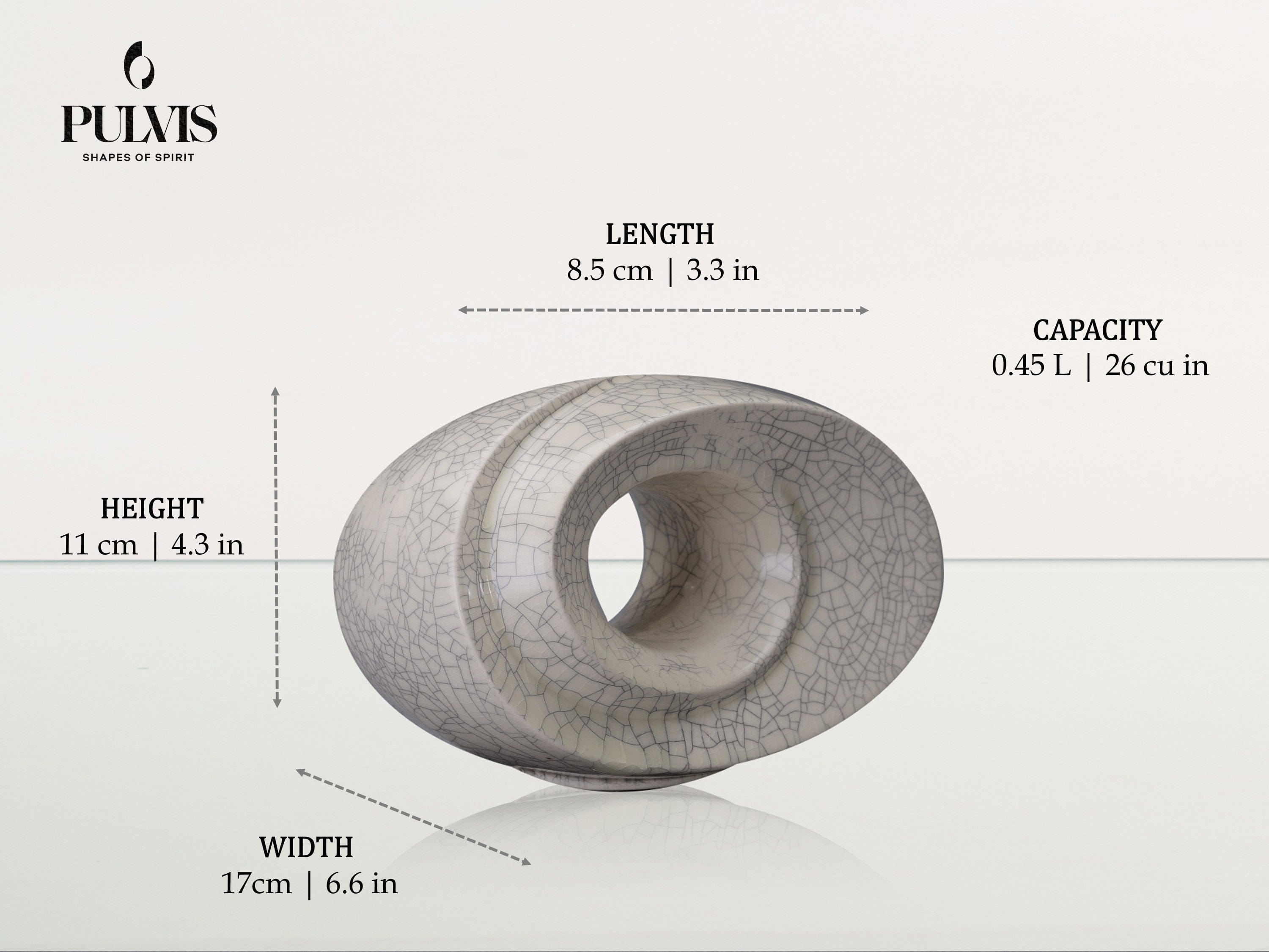 Pulvis Art Urns Keepsake Urn Handmade Cremation Keepsake Urn "The Passage" - Small Urn | Ceramic