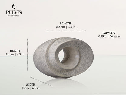 Pulvis Art Urns Keepsake Urn Handmade Cremation Keepsake Urn "The Passage" - Small Urn | Ceramic