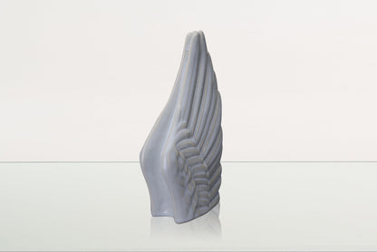 Handmade Cremation Keepsake Urn "Wings" - Small | Grey Melange | Ceramic - Pulvis Art Urns