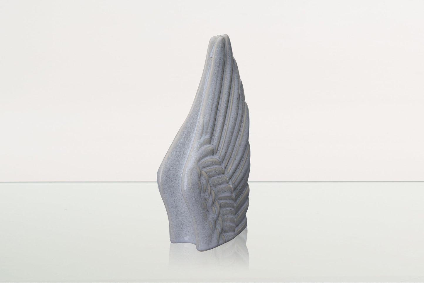 
                  
                    Pulvis Art Urns Keepsake Urn Handmade Cremation Keepsake Urn "Wings" - Small | Grey Melange | Ceramic
                  
                