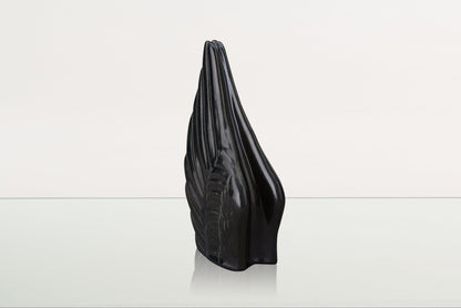 Handmade Cremation Keepsake Urn "Wings" - Small Urn | Black Gloss | Ceramic - Pulvis Art Urns