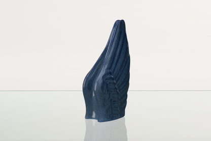 Handmade Cremation Keepsake Urn "Wings" - Small Urn | Blue Melange | Ceramic - Pulvis Art Urns