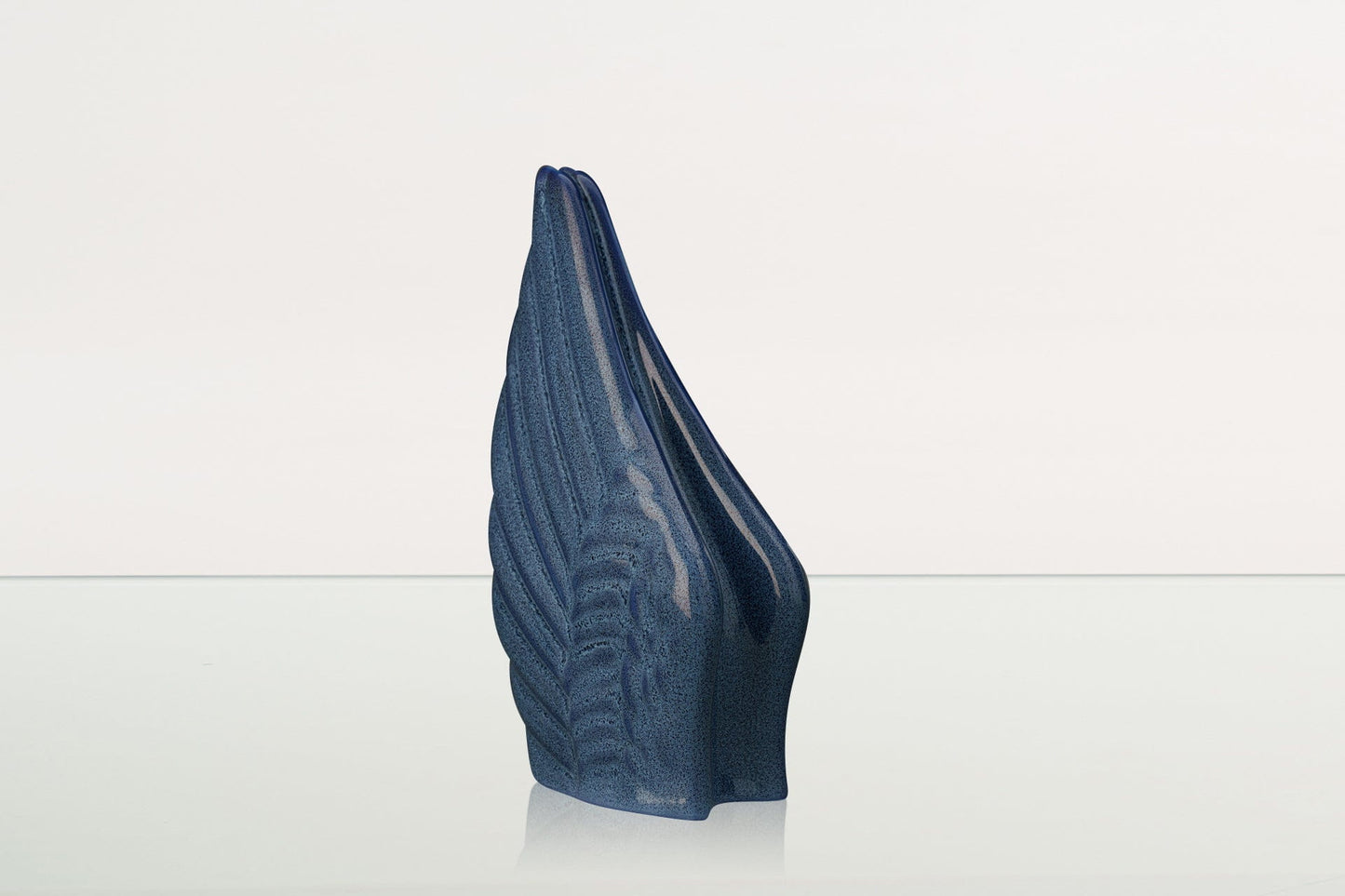 Pulvis Art Urns Keepsake Urn Handmade Cremation Keepsake Urn "Wings" - Small Urn | Blue Melange | Ceramic