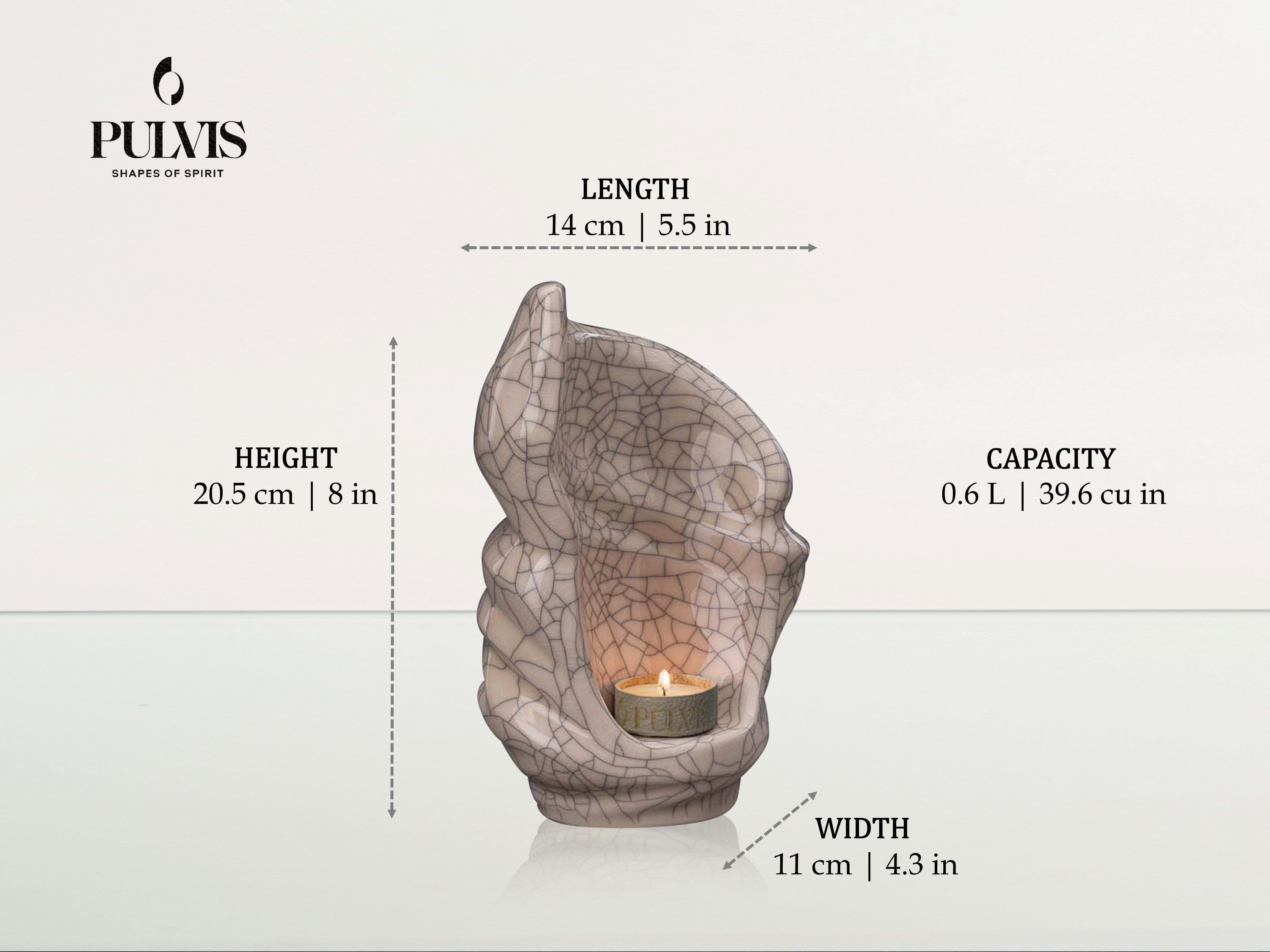 ハンドメイド火葬用分骨骨壺「Light」 - 小サイズ骨壺 | クラックル