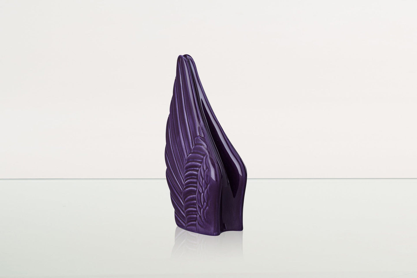 Pulvis Art Urns Keepsake Urn Handmade Cremation Keepsake Urn "Wings" - Small Urn | Violet | Ceramic