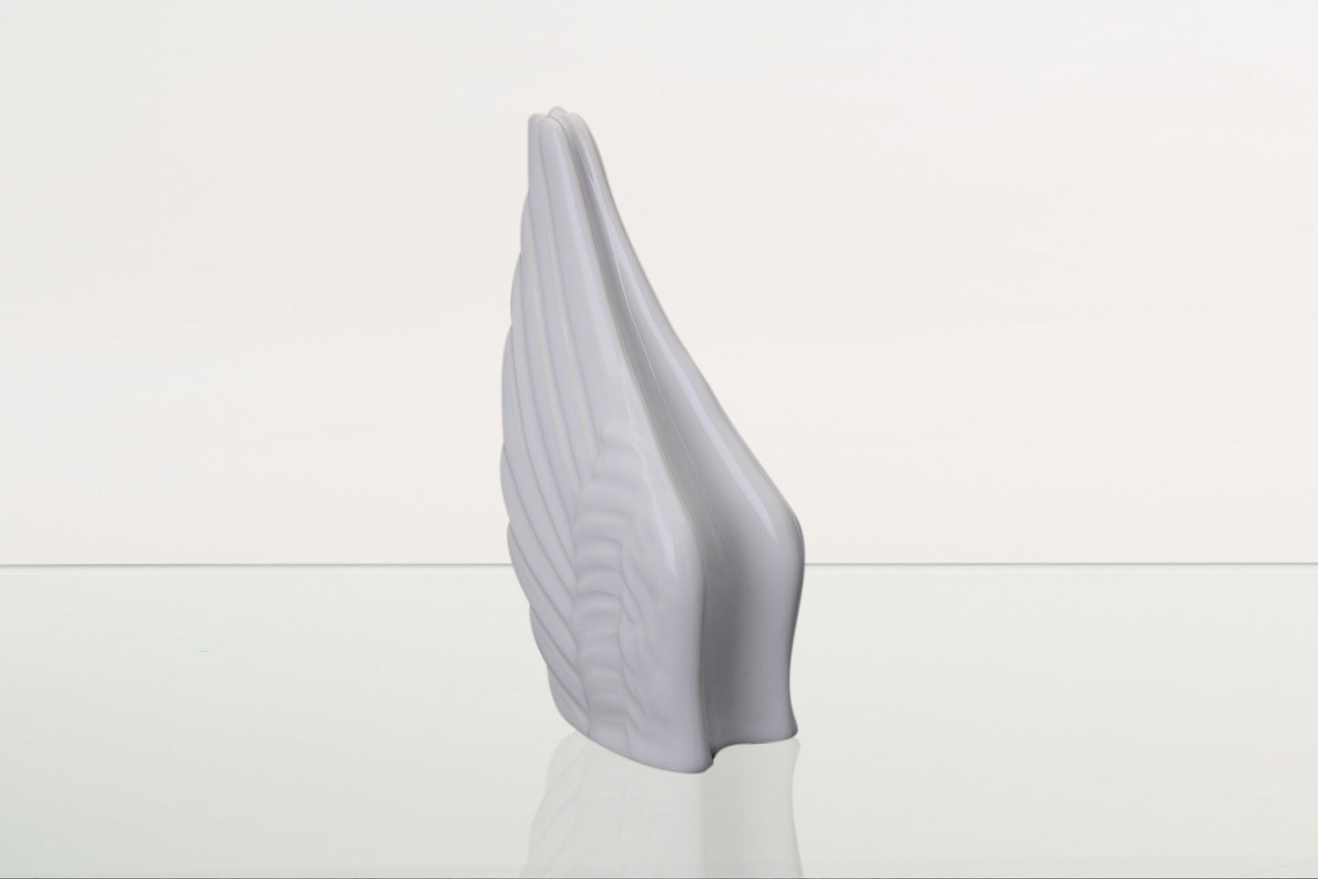 Pulvis Art Urns Keepsake Urn Handmade Cremation Keepsake Urn "Wings" - Small Urn | White | Ceramic