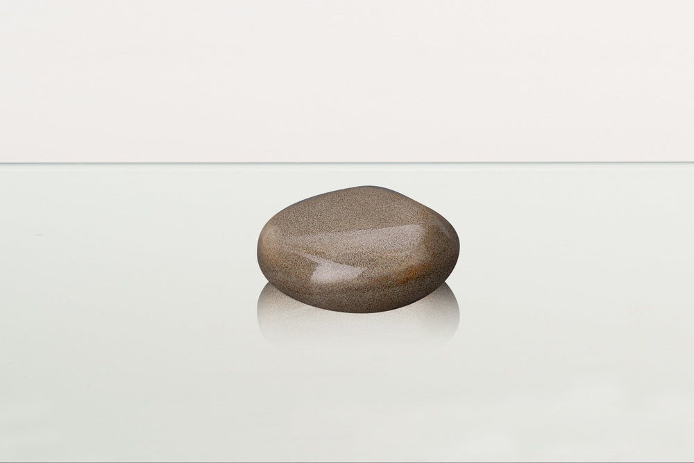 
                  
                    Pulvis Art Urns Keepsake Urn Handmade Mini Keepsake Urn "Palm Stone" - Brown Melange | Mini Ceramic Urn
                  
                