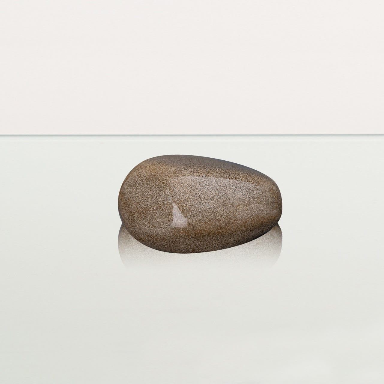 Handmade Mini Keepsake Urn "Palm Stone" - Brown Melange | Mini Ceramic Urn - Pulvis Art Urns