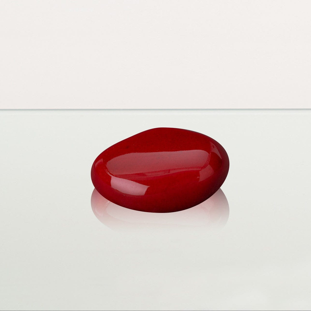 Handmade Mini Keepsake Urn "Palm Stone" - Red | Mini Ceramic Urn - Pulvis Art Urns